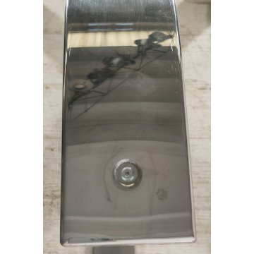 DADA Industrial Design TAVOLO VINTAGE ROTONDO Acciaio Vetro ø 130 cm ANNI 70