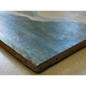 ANTICO QUADRO DIPINTO P. Bonnard OLIO TELA 1900 PAESAGGIO Lago di Como BELLAGIO