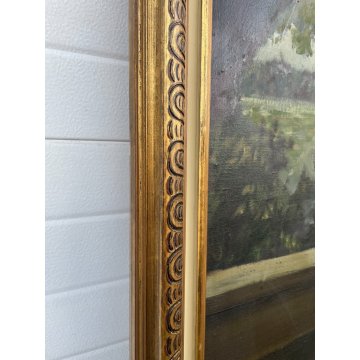 ENORME GRANDE QUADRO RITRATTO NOBIL UOMO MILANESE H 263 CM OLIO SU TELA FIRMATO