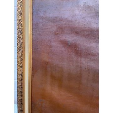 ENORME GRANDE QUADRO RITRATTO NOBIL UOMO MILANESE H 263 CM OLIO SU TELA FIRMATO