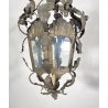 LAMPADARIO SOSPENSIONE LANTERNA ART NOUVEAU FINE 1800 OTTONE VETRO 1 LUCE
