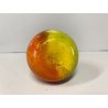 FRUTTO VETRO SOFFIATO MURANO Formia PERA GIALLO ARANCIONE VINTAGE ART GLASS '50s