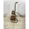 CARRELLO BAR MID CENTURY MODERN LEGNO OTTONE MANIGLIE DESIGNO MAZZA GOLF
