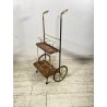 CARRELLO BAR MID CENTURY MODERN LEGNO OTTONE MANIGLIE DESIGNO MAZZA GOLF
