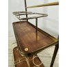 CARRELLO BAR MID CENTURY MODERN LEGNO OTTONE MANIGLIE DESIGNO MAZZA GOLF