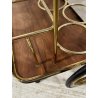 CARRELLO BAR MID CENTURY MODERN LEGNO OTTONE MANIGLIE DESIGNO MAZZA GOLF