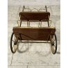 CARRELLO BAR MID CENTURY MODERN LEGNO OTTONE MANIGLIE DESIGNO MAZZA GOLF