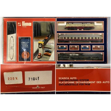 TRENO LIMA TRAINS '70s SCARICA AUTO 7104T MODELLISMO FERROVIARIO FUNZIONANTE