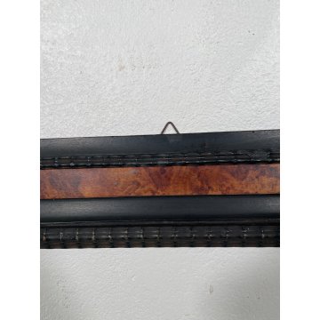 ANTICA CORNICE GUILLOCHE epoca 800 OLD LEGNO SCOLPITO EBANIZZATO 92X72cm RADICA