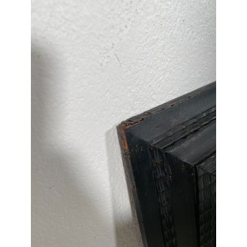 ANTICA CORNICE GUILLOCHE epoca 800 OLD LEGNO SCOLPITO EBANIZZATO 92X72cm RADICA