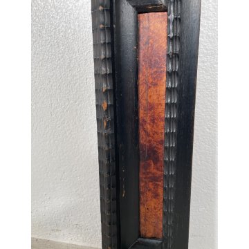 ANTICA CORNICE GUILLOCHE epoca 800 OLD LEGNO SCOLPITO EBANIZZATO 92X72cm RADICA