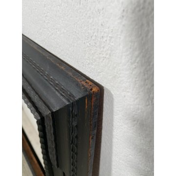 ANTICA CORNICE GUILLOCHE epoca 800 OLD LEGNO SCOLPITO EBANIZZATO 92X72cm RADICA