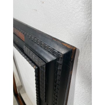 ANTICA CORNICE GUILLOCHE epoca 800 OLD LEGNO SCOLPITO EBANIZZATO 92X72cm RADICA