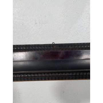 ANTICA CORNICE guillochè epoca 800 OLD LEGNO SCOLPITO EBANIZZATO 92X72cm RADICA