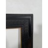 ANTICA CORNICE guillochè epoca 800 OLD LEGNO SCOLPITO EBANIZZATO 92X72cm RADICA