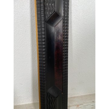 ANTICA CORNICE guillochè epoca 800 OLD LEGNO SCOLPITO EBANIZZATO 92X72cm RADICA