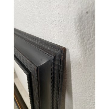 ANTICA CORNICE guillochè epoca 800 OLD LEGNO SCOLPITO EBANIZZATO 92X72cm RADICA