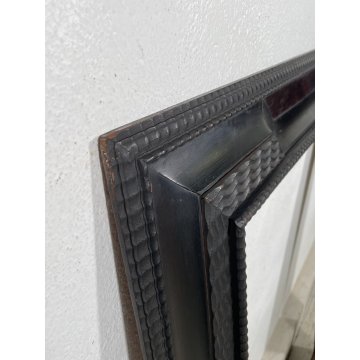 ANTICA CORNICE guillochè epoca 800 OLD LEGNO SCOLPITO EBANIZZATO 92X72cm RADICA