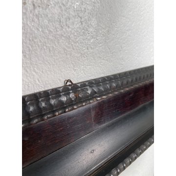 ANTICA CORNICE guillochè epoca 1800 OLD LEGNO SCOLPITO EBANIZZATO 92X72cm RADICA