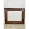 ANTICA CORNICE guillochè epoca 1800 OLD LEGNO SCOLPITO EBANIZZATO 92X72cm RADICA
