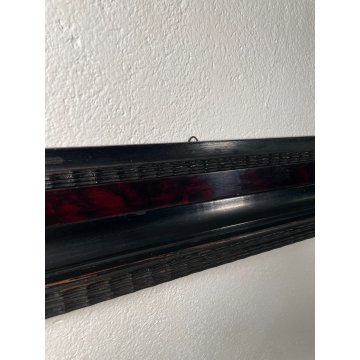 ENORME ANTICA CORNICE GUILLOCHE epoca 800 LEGNO SCOLPITO EBANIZZATO 151 X 112 cm