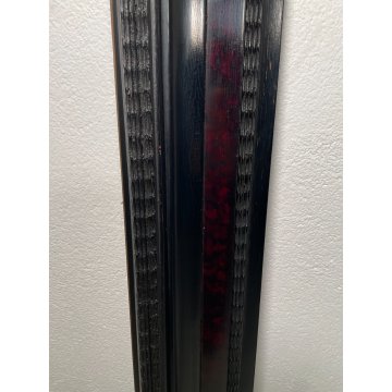 ENORME ANTICA CORNICE GUILLOCHE epoca 800 LEGNO SCOLPITO EBANIZZATO 151 X 112 cm