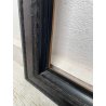 ENORME ANTICA CORNICE GUILLOCHE epoca 800 LEGNO SCOLPITO EBANIZZATO 151 X 112 cm