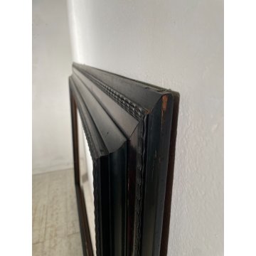 ENORME ANTICA CORNICE GUILLOCHE epoca 800 LEGNO SCOLPITO EBANIZZATO 151 X 112 cm