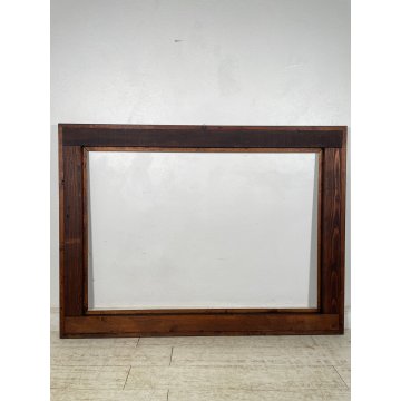 ENORME ANTICA CORNICE GUILLOCHE epoca 800 LEGNO SCOLPITO EBANIZZATO 151 X 112 cm