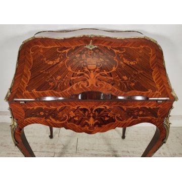 ANTICA RIBALTA MOSSA FRANCESE Luigi XV epoca 800 da centro INTARSIATA BRONZO