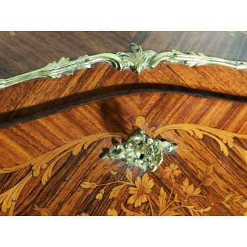 ANTICA RIBALTA MOSSA FRANCESE Luigi XV epoca 800 da centro INTARSIATA BRONZO