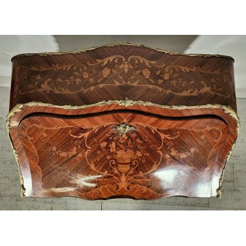 ANTICA RIBALTA MOSSA FRANCESE Luigi XV epoca 800 da centro INTARSIATA BRONZO