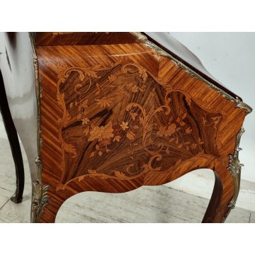 ANTICA RIBALTA MOSSA FRANCESE Luigi XV epoca 800 da centro INTARSIATA BRONZO