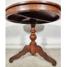 ANTICO TAVOLO SALOTTO ROTONDO ø 89 cm epoca 800 legno NOCE OLD WOOD TABLE pranzo