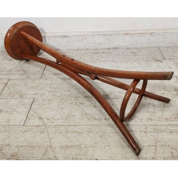 ANTICO TRESPOLO PORTA VASO legno faggio EPOCA 900 STILE THONET treppiede STATUA