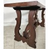 ANTICO TAVOLO a LIRA FRATINO epoca 1800 TAVOLINO LEGNO NOCE consolle RETTANGOLO