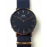 OROLOGIO POLSO DANIEL WELLINGTON CLASSIC CORNWELL NERO VINTAGE WRIST WATCH
