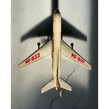 GIOCO LATTA VINTAGE AEREO FRICTION Jet Airliner BOEING MF-833 FUNZIONA CHINA '60