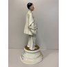 STATUINA FIGURA Pierrot 1846 PORCELLANA CAPODIMONTE Roberto Brambilla 30 cm/h