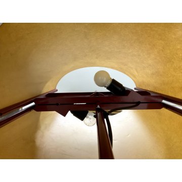 LAMPADA Stilnovo DESIGN R Beretta A Macchi Cassia 2 LUCI METALLO GHISA PERGAMENA