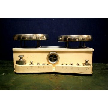 ANTICA BILANCIA 2 PIATTI CUCINA NEGOZIO PESA MARMO LEGNO FERRO Set 10 PESI '900