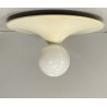 LAMPADA PARETE SOFFITTO Stilnovo "Disco" DESIGN G. Gorgoni METALLO BIANCO ø 39cm