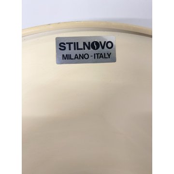 LAMPADA PARETE SOFFITTO Stilnovo DISCO DESIGN G. Gorgoni METALLO BIANCO ø 39cm