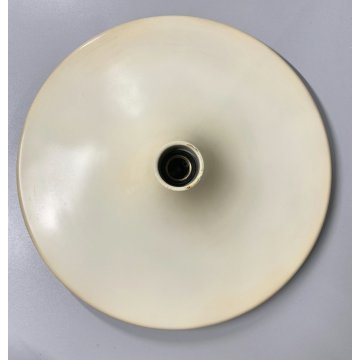 LAMPADA SOFFITTO PARETE Stilnovo DISCO DESIGN G. Gorgoni METALLO BIANCO ø 39cm