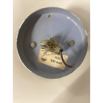 LAMPADA SOFFITTO PARETE Stilnovo DISCO DESIGN G. Gorgoni METALLO BIANCO ø 39cm