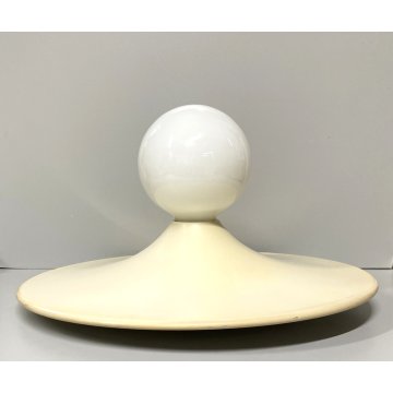 LAMPADA WALL CEILING LAMP Stilnovo DISCO DESIGN G. Gorgoni METALLO BIANCO ø 39cm