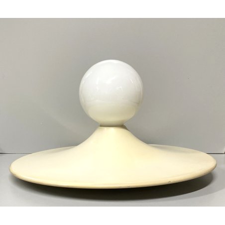 LAMPADA WALL CEILING LAMP Stilnovo DISCO DESIGN G. Gorgoni METALLO BIANCO ø 39cm