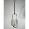 ANTICO LAMPADARIO BAROVIER & TOSO ANNI 40 VETRO MURANO FOGLIE TRASPARENTI OTTONE