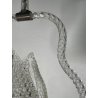 ANTICO LAMPADARIO BAROVIER & TOSO ANNI 40 VETRO MURANO FOGLIE TRASPARENTI OTTONE