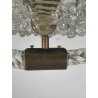 ANTICO LAMPADARIO BAROVIER & TOSO ANNI 40 VETRO MURANO FOGLIE TRASPARENTI OTTONE
